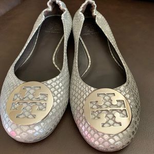 Tory Burch Silver Flats